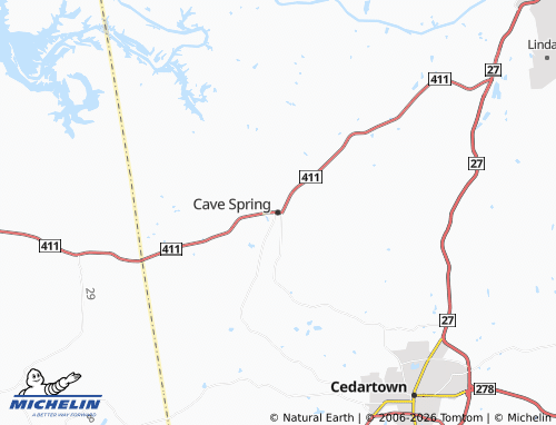 Carte MICHELIN Cave Spring - ViaMichelin