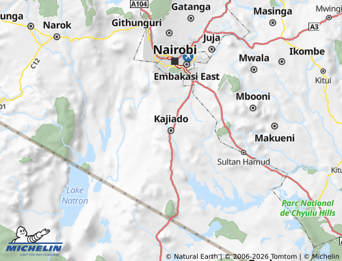 MICHELIN-Landkarte Kajiado - ViaMichelin