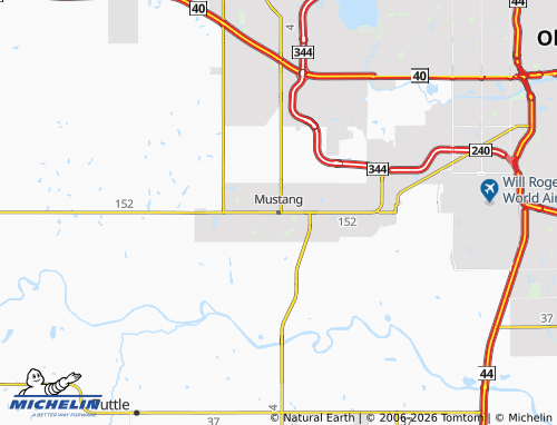 Mappa MICHELIN Mustang - ViaMichelin