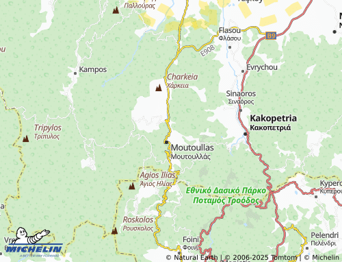 MICHELIN Kalopanagiotis map - ViaMichelin