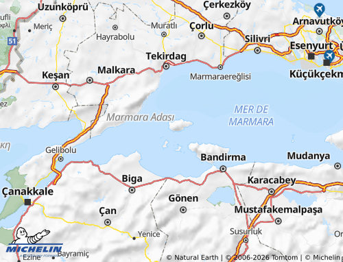 Carte MICHELIN Marmara - ViaMichelin