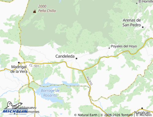 Mappa MICHELIN Candeleda - ViaMichelin