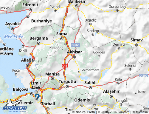 Kaart MICHELIN Akhisar - ViaMichelin