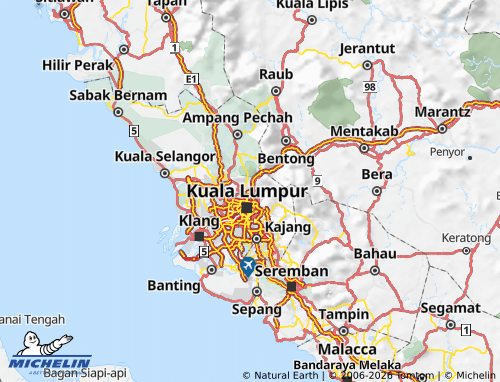 MICHELIN-Landkarte Gombak - ViaMichelin