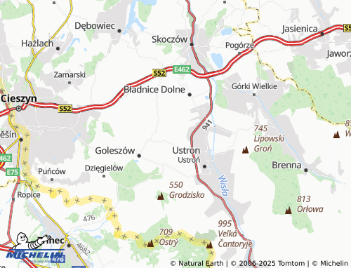 MICHELIN Kozakowice Dolne map - ViaMichelin