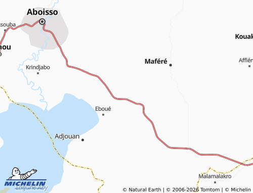 MICHELIN-Landkarte Bléouhokro - ViaMichelin