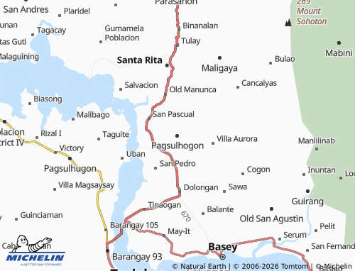 MICHELIN Pagsulhogon map - ViaMichelin