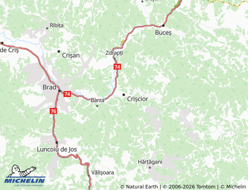 Mappa MICHELIN Crișcior - ViaMichelin