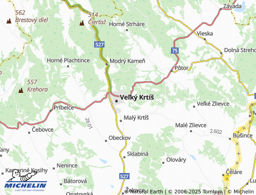 MICHELIN-Landkarte Ďulov Dvor-Mútnice - ViaMichelin