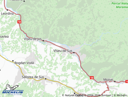 Mappa MICHELIN Vișeu de Mijloc - ViaMichelin