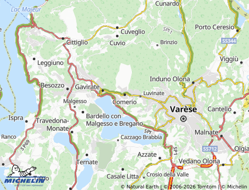 MICHELIN Comerio map - ViaMichelin