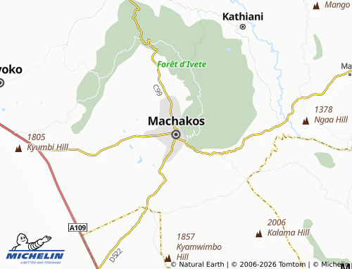 MICHELIN-Landkarte Machakos - ViaMichelin