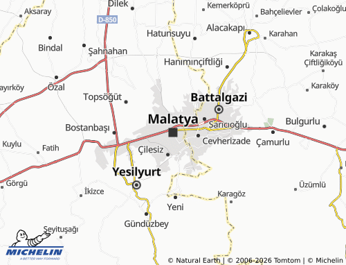 Mappa MICHELIN Malatya - ViaMichelin