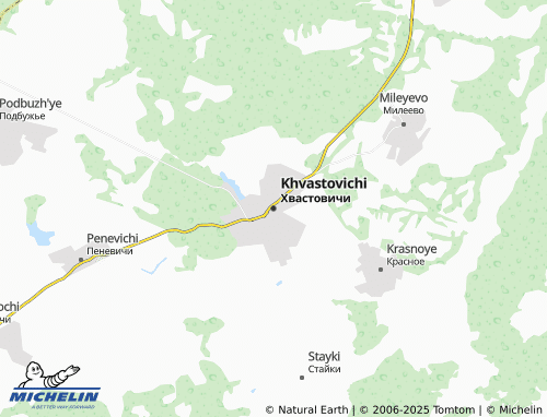 MICHELIN Khvastovichi map - ViaMichelin