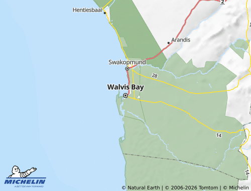 MICHELIN Walvisbay Urban map - ViaMichelin
