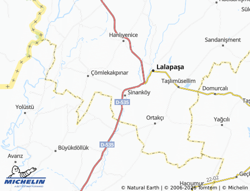 MICHELIN Sinanköy map - ViaMichelin