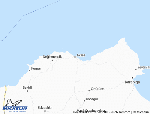 Mapa MICHELIN Aksaz - ViaMichelin
