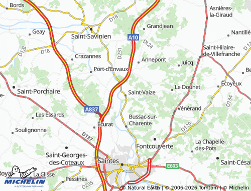Mapa MICHELIN Saint-Vaize - ViaMichelin