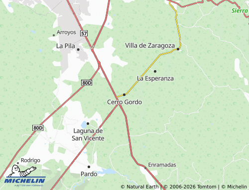 Mappa MICHELIN Cerro Gordo - ViaMichelin