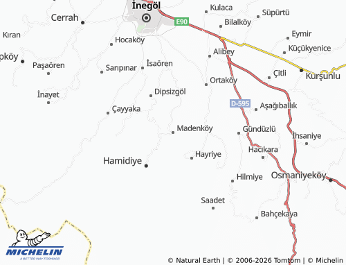 MICHELIN Madenköy map - ViaMichelin