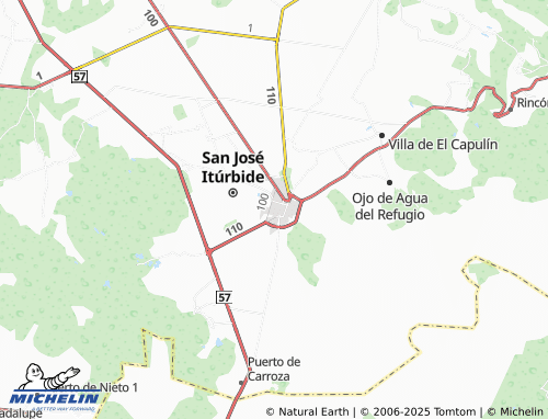 MICHELIN Campestre de San José map - ViaMichelin