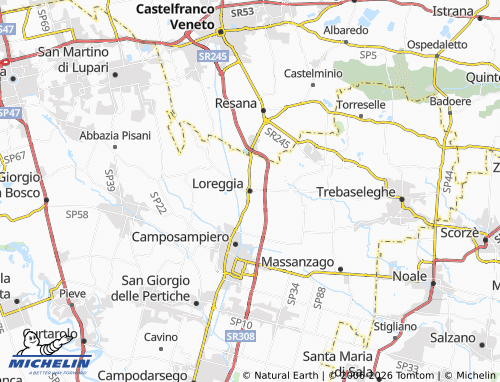 Mappa MICHELIN Loreggia - ViaMichelin