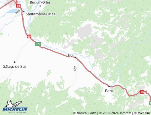 Carte MICHELIN Pui - ViaMichelin