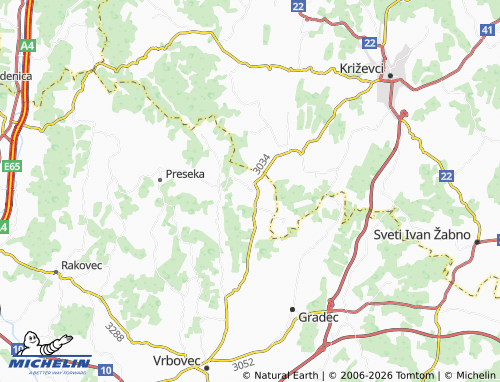 Mapa MICHELIN gornji Tkalec - ViaMichelin