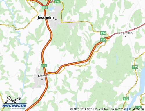 Carte MICHELIN Borgen - ViaMichelin