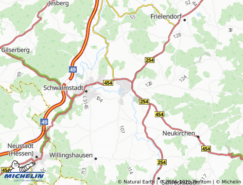MICHELIN-Landkarte Ziegenhain - ViaMichelin