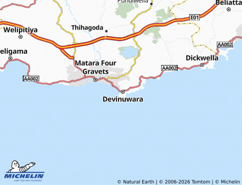 Mappa MICHELIN Devinuwara West - ViaMichelin