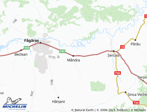 MICHELIN Mândra map - ViaMichelin