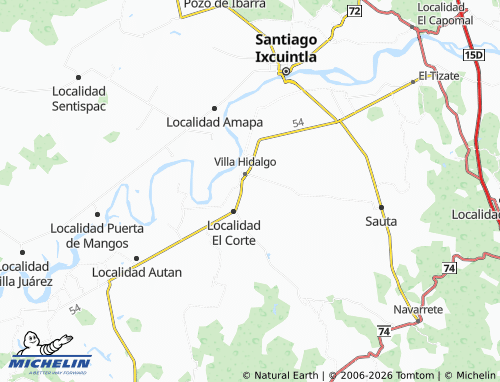 Mappa MICHELIN Amado Nervo, Villa Hidalgo - ViaMichelin