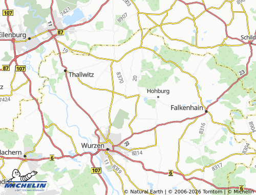 MICHELIN Großzschepa map - ViaMichelin