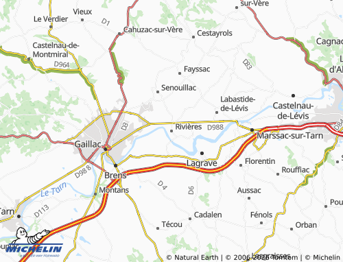 Mappa MICHELIN Rivières - ViaMichelin