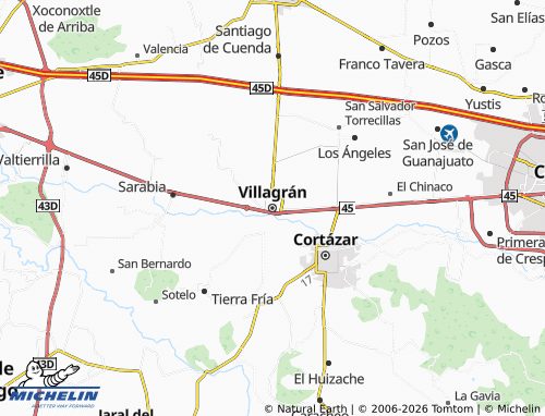 Mappa MICHELIN Villagrán - ViaMichelin