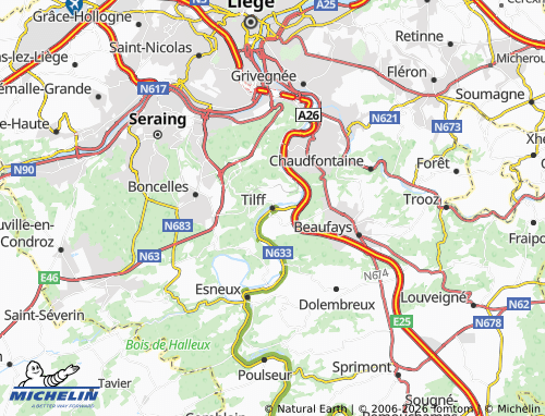 Mappa MICHELIN Tilff - ViaMichelin