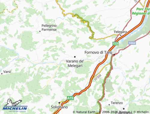 Mappa MICHELIN Varano de' Melegari - ViaMichelin