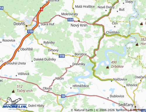 Mappa MICHELIN Borotice - ViaMichelin