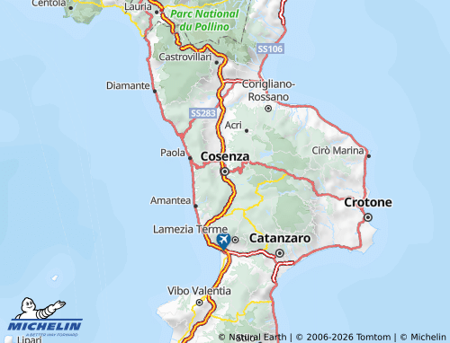 Mapa MICHELIN Cosenza - ViaMichelin