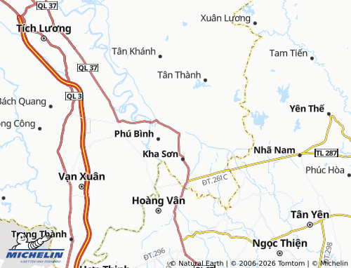 Mapa MICHELIN Phú Bình - ViaMichelin