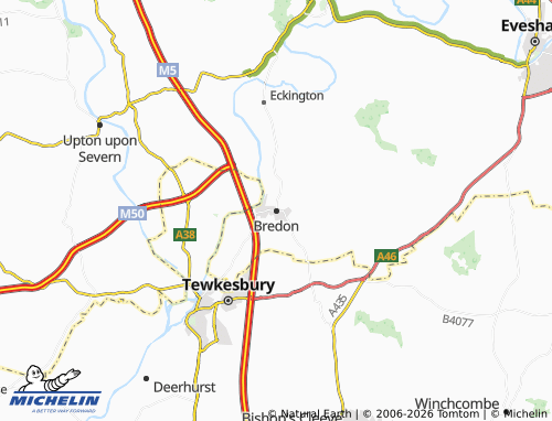 Carte MICHELIN Bredon - ViaMichelin