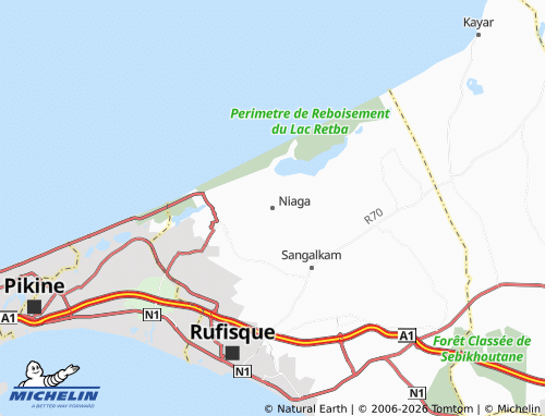 MICHELIN Niaga map - ViaMichelin