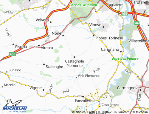 Mapa MICHELIN Castagnole Piemonte - ViaMichelin