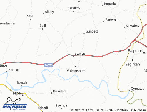 MICHELIN Çeltikli map - ViaMichelin