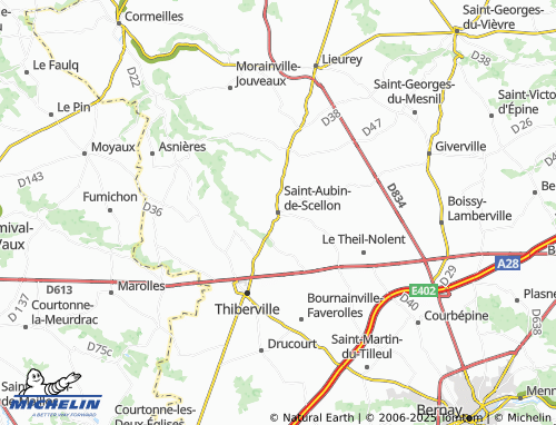 MICHELIN Saint-Aubin-de-Scellon map - ViaMichelin