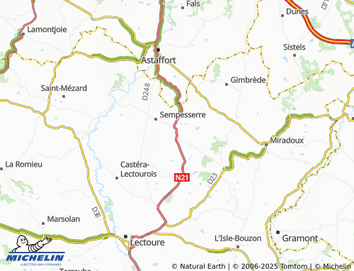 Carte MICHELIN Sainte-Mère - ViaMichelin