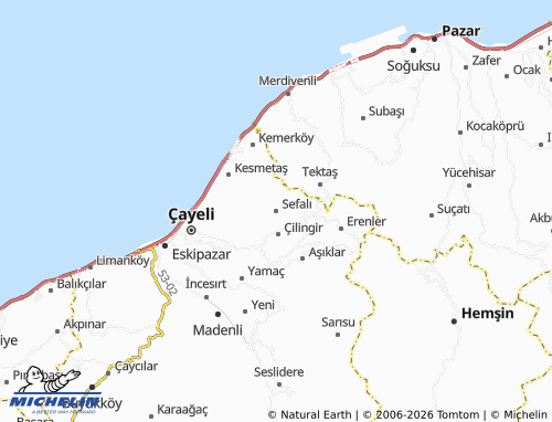 MICHELIN Sefalı map - ViaMichelin