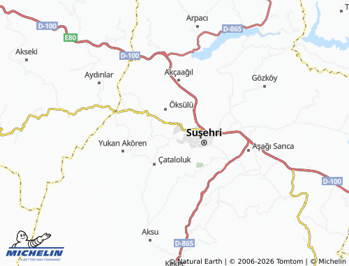 MICHELIN-Landkarte Taşköprü - ViaMichelin