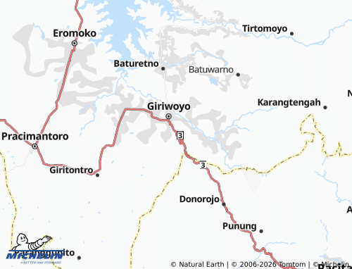 MICHELIN Guwotirto map - ViaMichelin